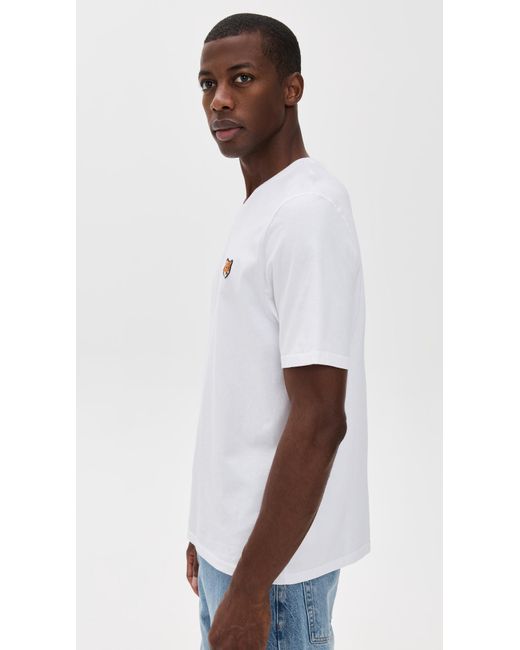 Maison Kitsuné White Fox Head Patch Regular Tee for men