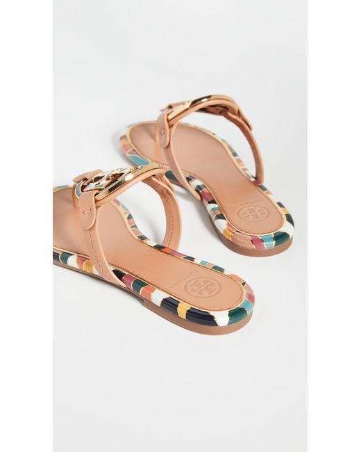 enamel miller flat sandals