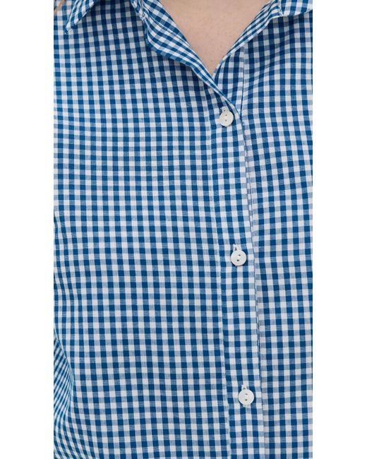 Playa Lucila Blue Button Down Top