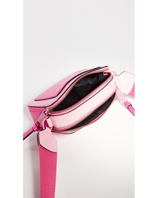 BNWT MARC JACOBS Logo Strap Snapshot Sunkissed Pink Camera Crossbody Bag  $203.07 - PicClick
