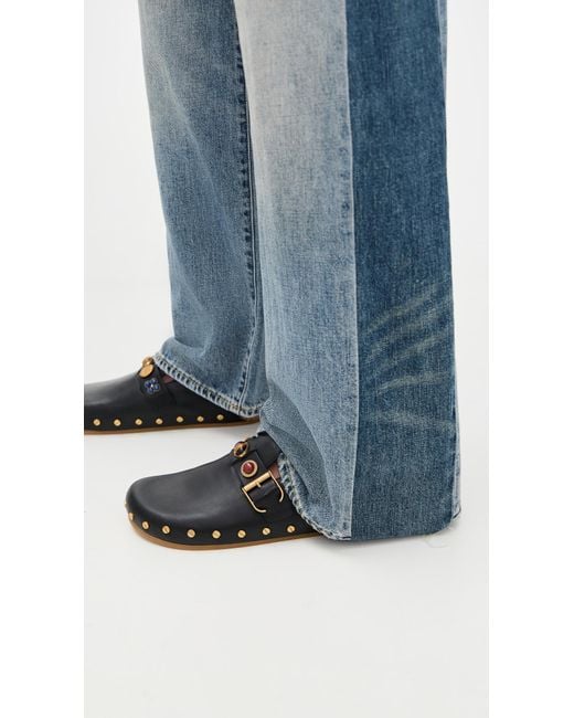 Veronica Beard Black Fern Charm Clogs