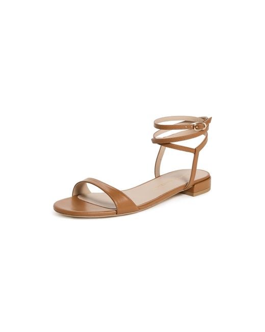Stuart Weitzman Black Nudist Wrap Sandals