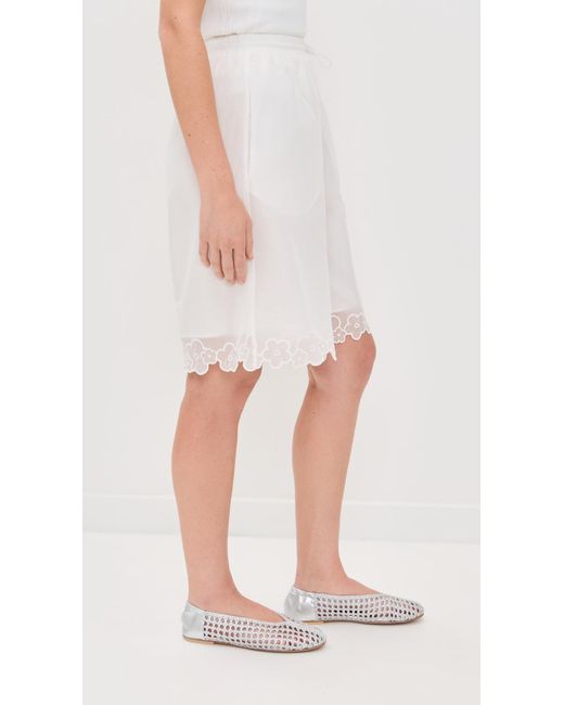 Cecilie Bahnsen Arya Shorts in White | Lyst