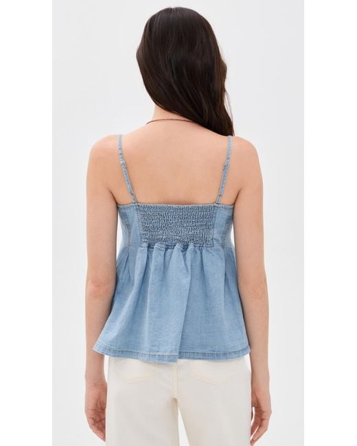 Ba&sh Blue Lucina Top