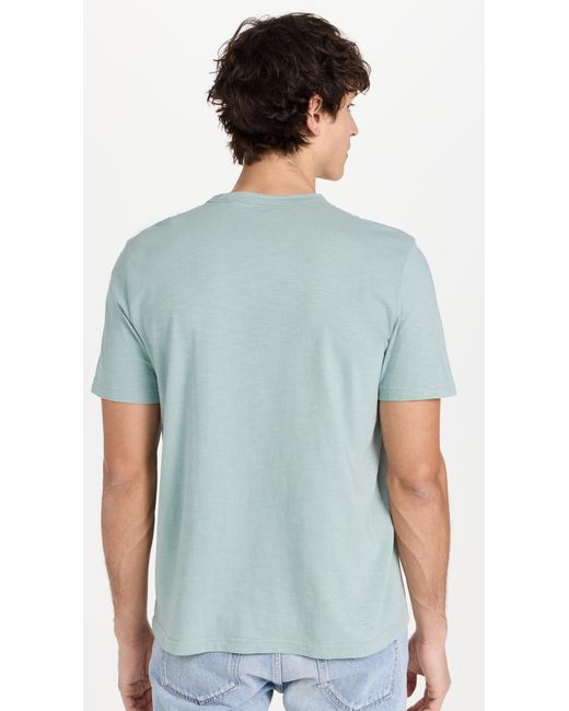Faherty Brand Blue Unwahed Tee for men