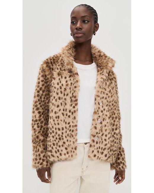 Bailey Rose Brown Leopard Fur Coat