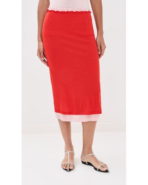Jil Sander Double Layered Skirt