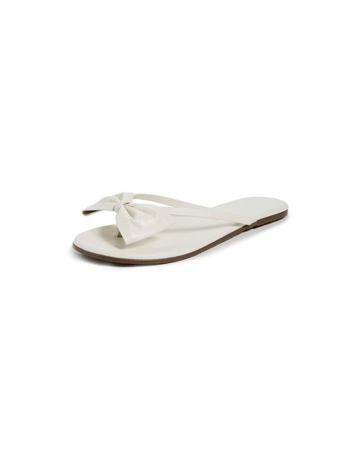 TKEES Black Lily Oversized Bow Flip Flops