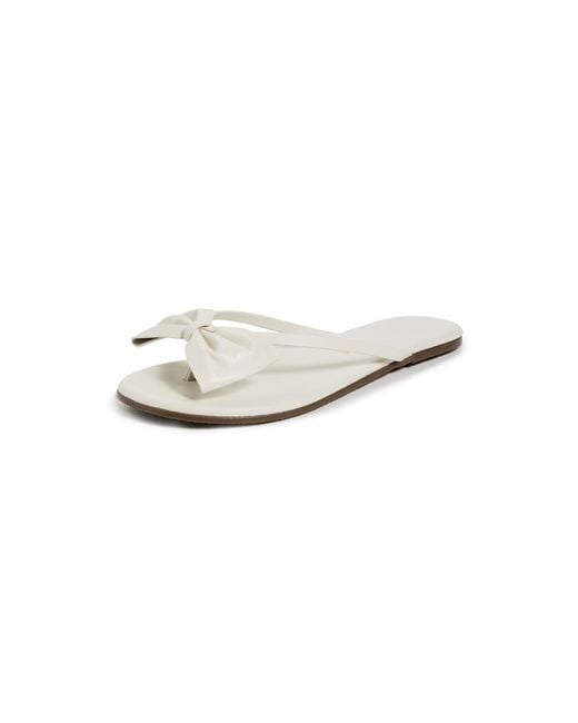 TKEES Black Lily Oversized Bow Flip Flops