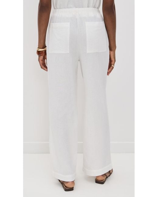 Wayf White Ani Drawstring Pants