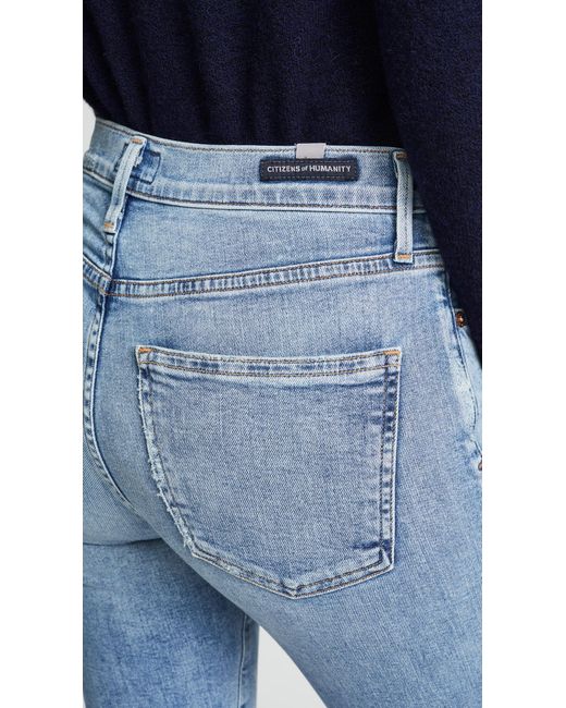 Citizens Of Humanity Denim Rocket Crop High Rise Skinny Jeans In Blue Lyst