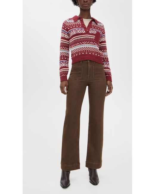 Faherty Brand Brown Stretch Terry Patch Pocket Pants