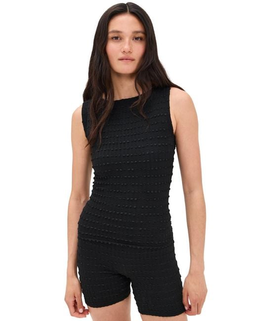 Peachy Den Black Cindy Top