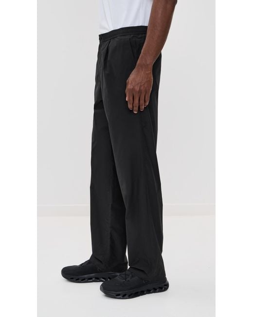 Theory Black Pleated Drawstring Pants for men