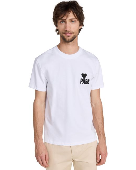 AMI White Adc Paris T Shirt for men