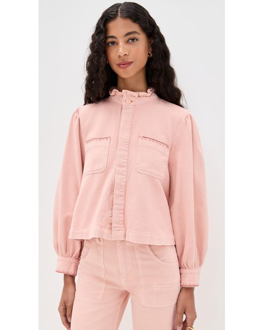 seventy + mochi Pink Ziggy Cropped Jacket