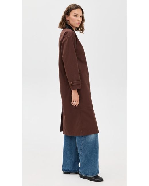 Le Bos Purple Karla Long Utility Barn Jacket