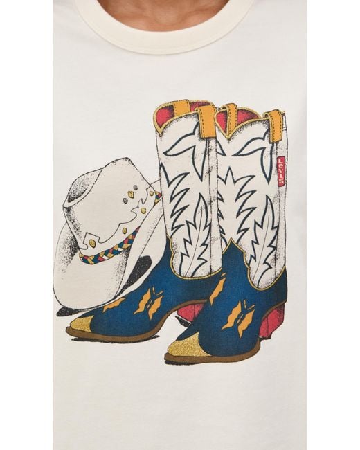 Levi's White Graphic Tabor Tee