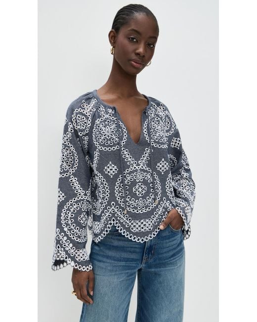 Cleobella Blue Citali Blouse