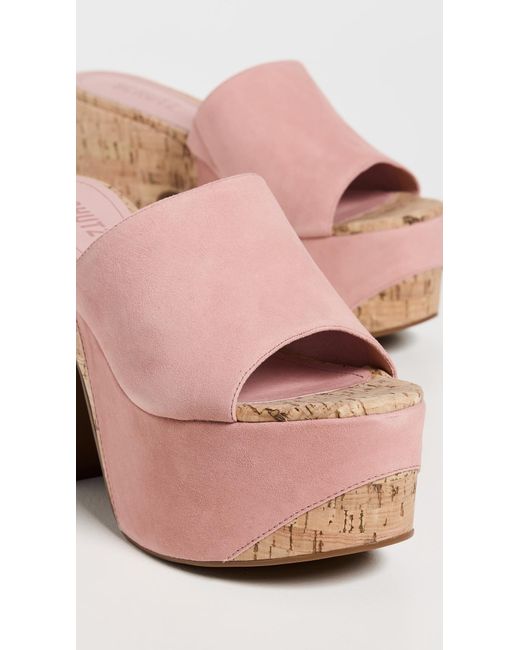 SCHUTZ SHOES Pink Dalle Wave Platform Sandals