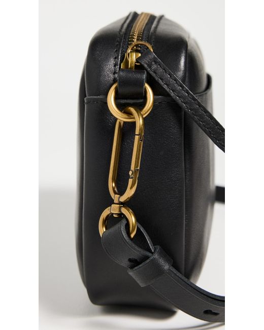 Madewell Black The Leather Carabiner Medium Crossbody Bag