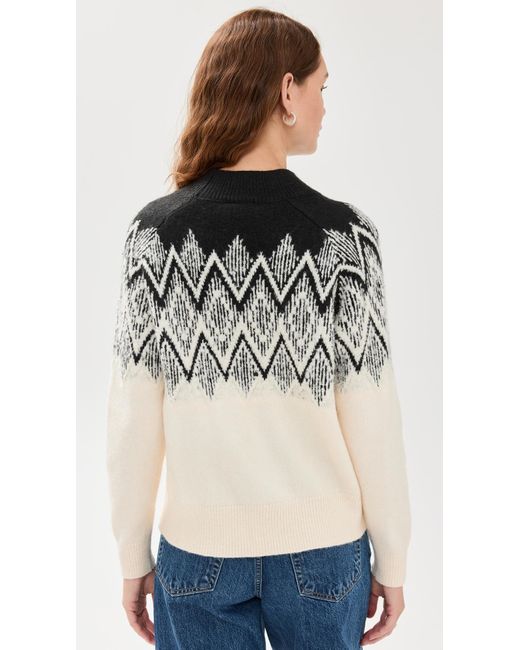Varley Black Siren Relaxed Jacquard Sweater