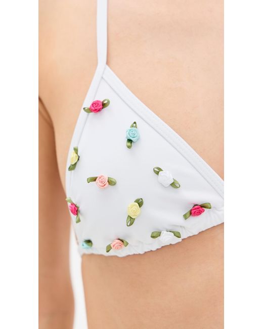 LSPACE Black Aspen Triangle Bikini Top