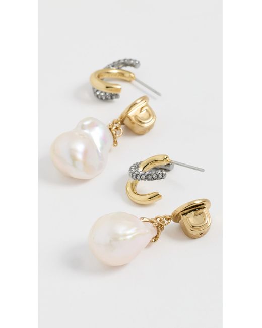 DEMARSON White Melu Earrings