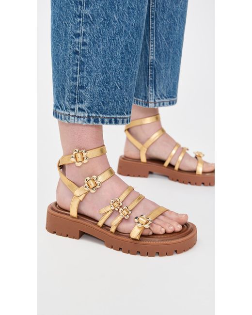Marc Jacobs Metallic The Kiki Gladiator Sandals