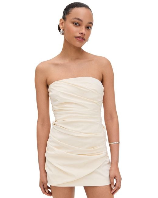 SIR. Florent Strapless Mini Dress in Natural | Lyst