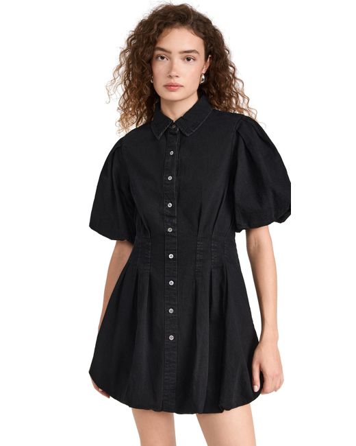 SIMKHAI Ciara Denim Shirting Dress in Black | Lyst