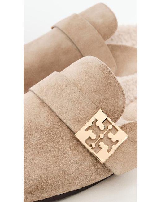 Tory Burch White Mellow Sherpa Mules
