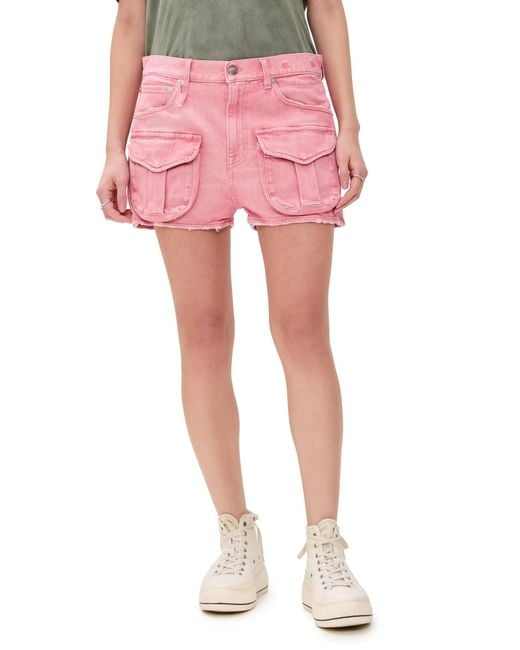 R13 Pink Multi Pocket Shorts