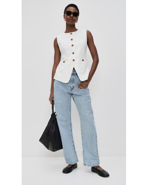 Blank NYC White Cloud Burst Blouse