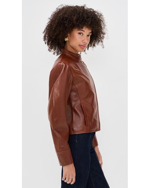 Ulla Johnson Blue Ilaria Leather Jacket