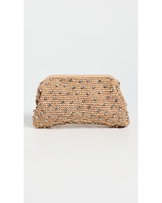 BTB Los Angeles Briar Crystal Clutch in Natural | Lyst