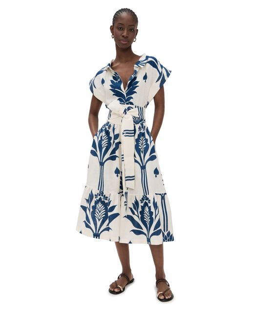 ANDRES OTALORA Blue Shareer Dress