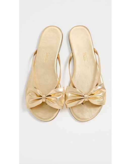 TKEES Black Lily Oversized Bow Flip Flops