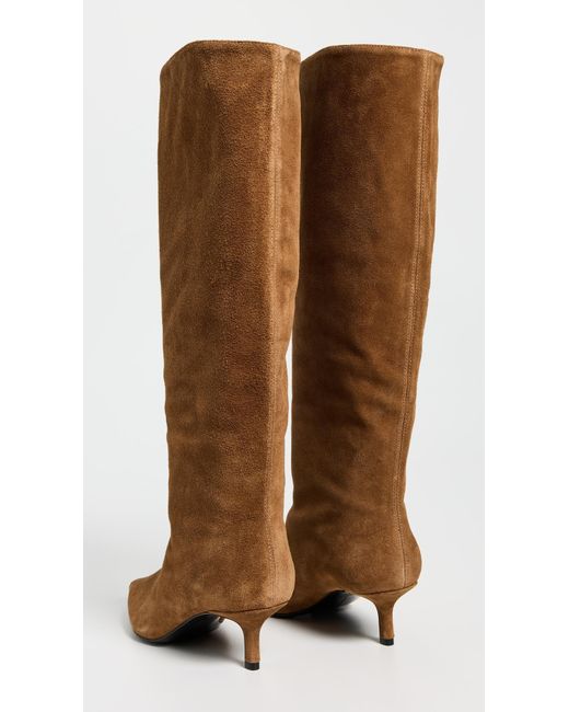 Black Suede Studio Brown Sutton Suede Boots 50Mm