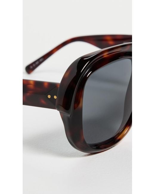 Dries Van Noten Black Round Sunglasses