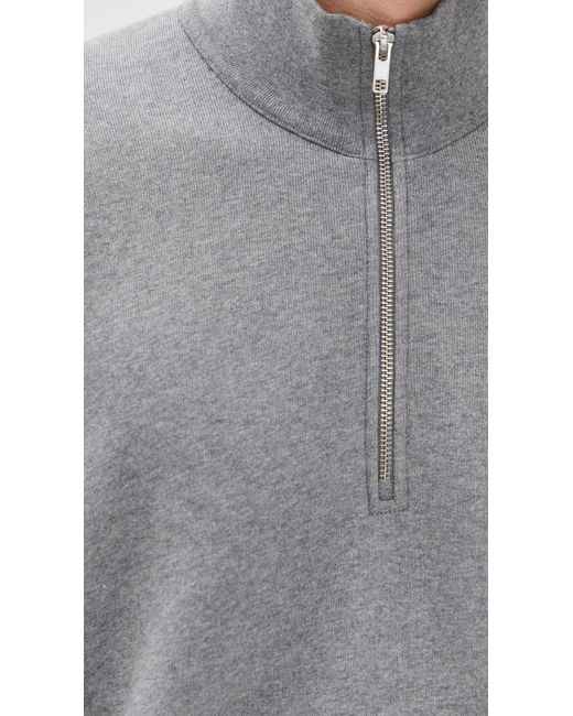 Agolde Gray Idris Quarter Zip for men