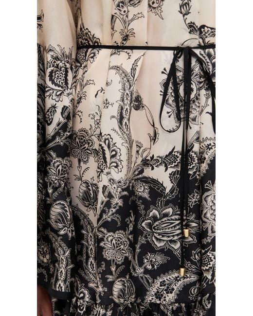 ワンピース Zimmermann Rhiannon Lantern Mini Dress Rhiannon Lantern Mini Dress Cream/Black Floral Online
