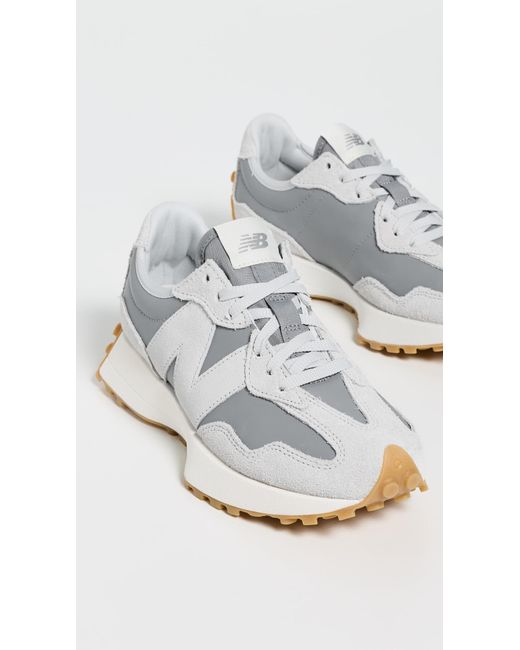 New Balance White 327 Sneakers