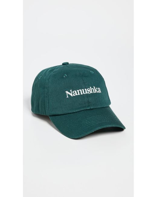 Nanushka Green Val Logo Cap