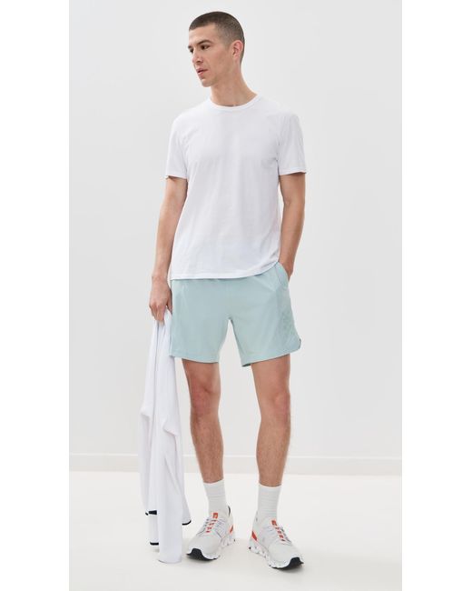 Rhone Blue Lined Backspin Shorts 7 for men