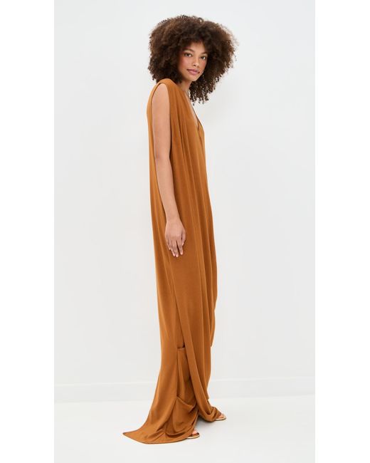reni knotted dress in orange andrea iyamah How would you wear this Andrea Iyamah dress? Tied up or let it hang? One of my favorite dresses and I can never decide