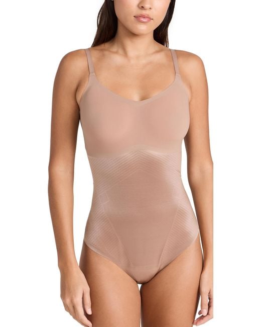 Spanx Pink Shape Invisible Cami Thong Bodysuit