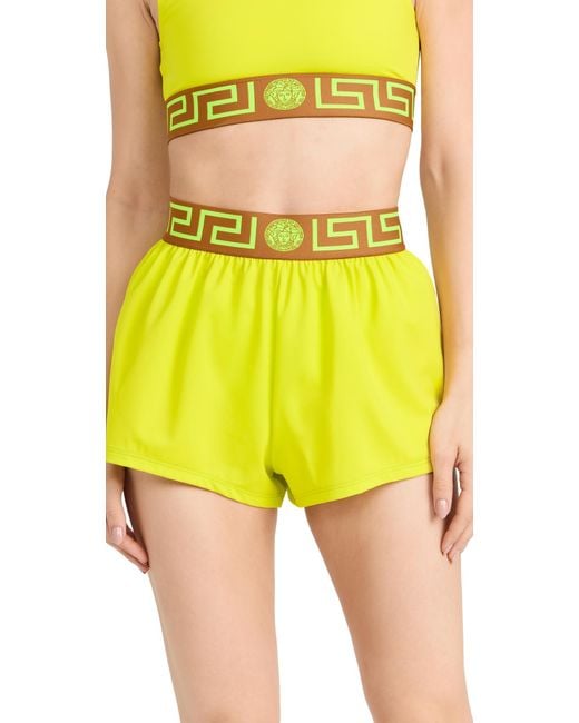 Versace Yellow Lycra Vita Swim Shorts