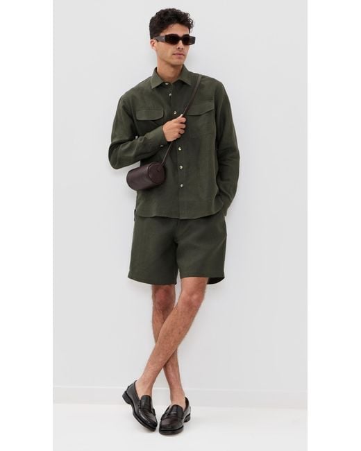 De Bonne Facture Black Two Pocket Overshirt for men