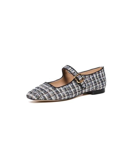 Sam Edelman Michaela Mary Jane Flat Black Multi Boucle 5 Medium